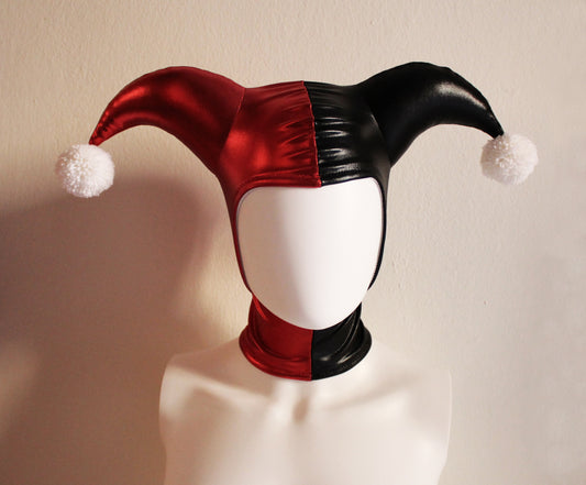 Cappello giullare rosso nero Metal