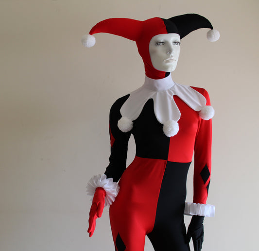 Jester red black bodysuit